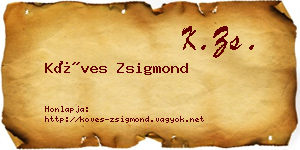 Köves Zsigmond névjegykártya