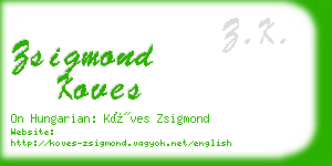zsigmond koves business card